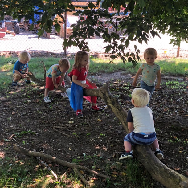 Children playing and learning.